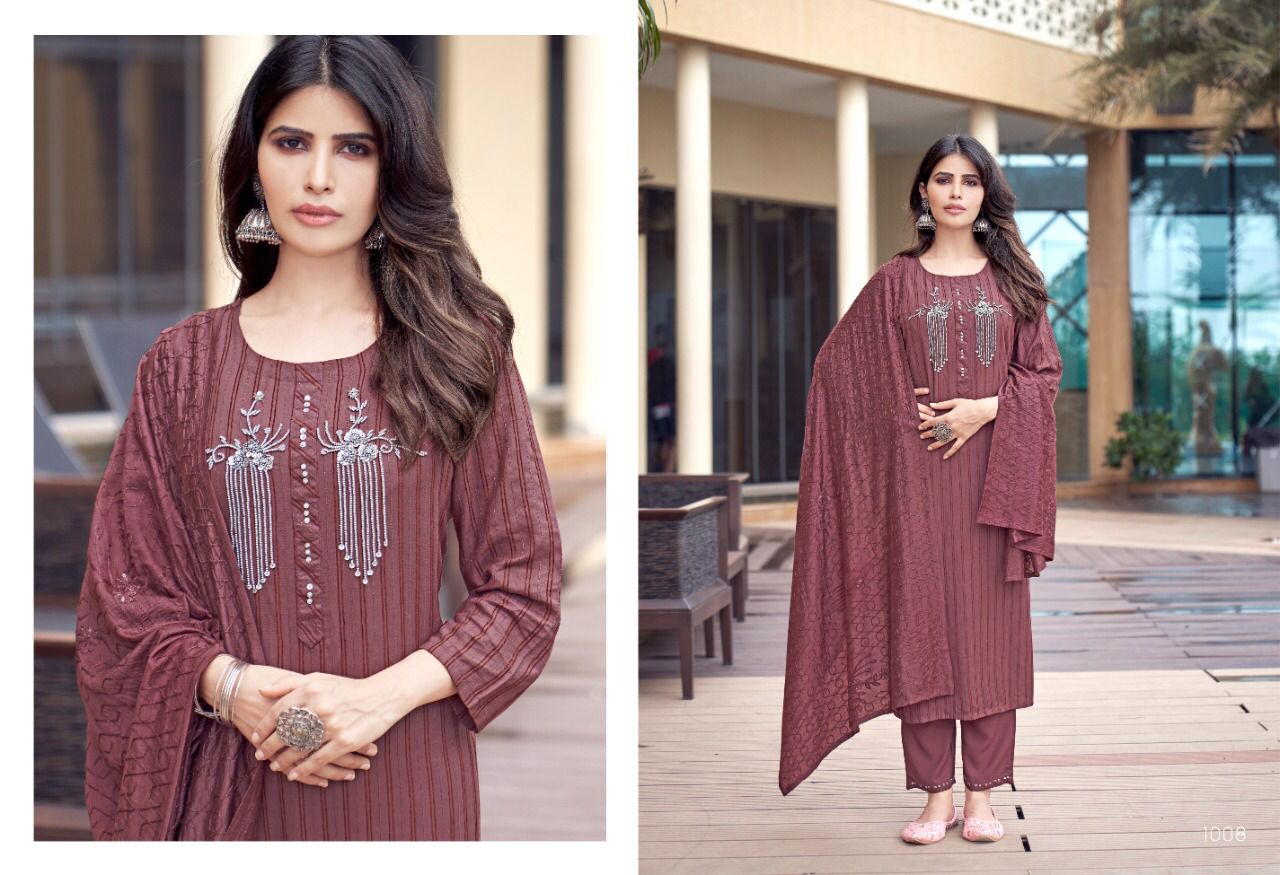 Porter By Sweety Hand Work Designer Kurti With Bottom Dupatta Wholesale Shop In Surat